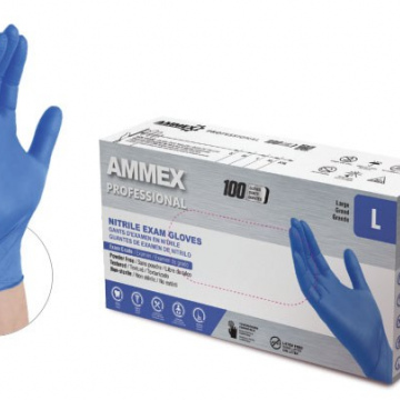 CASE 10 BOXES X-LARGE NITRILE EXAM GLOVES